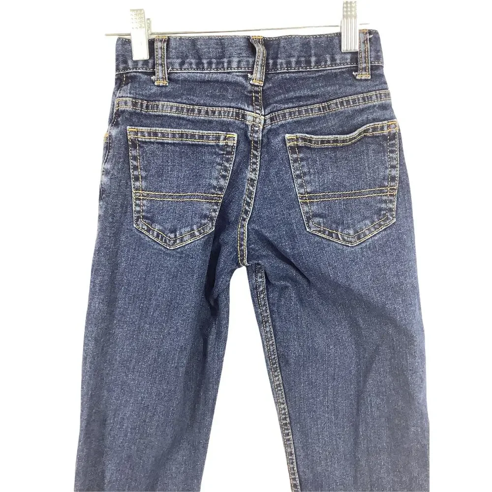 Wonder Nation Boys Dark Wash Blue Relaxed Slim Fit Denim Jeans Kids Youth Size 8